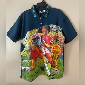 Watson Colorful Graphic Polo Shirt Size 2XL